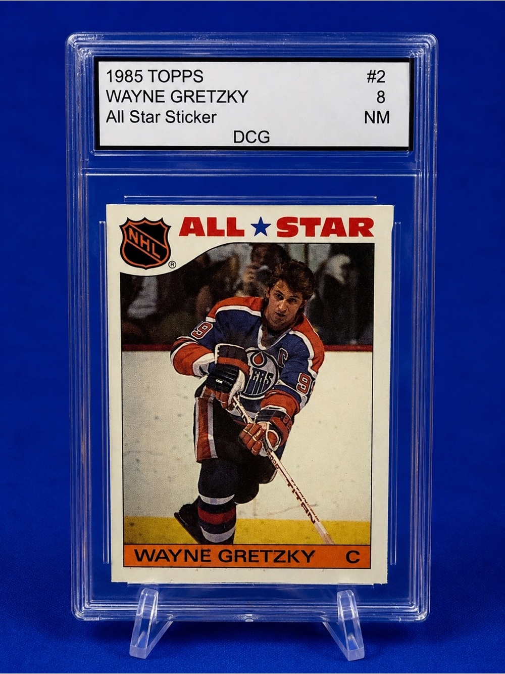 1985 Topps Wayne Gretzky All Star Sticker - Edmonton Oilers